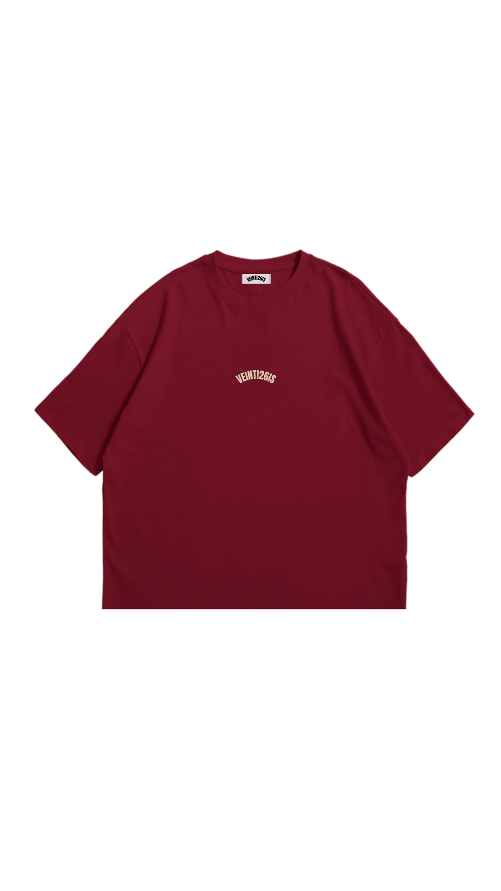 Velvet Tee (Burgundy Cream)