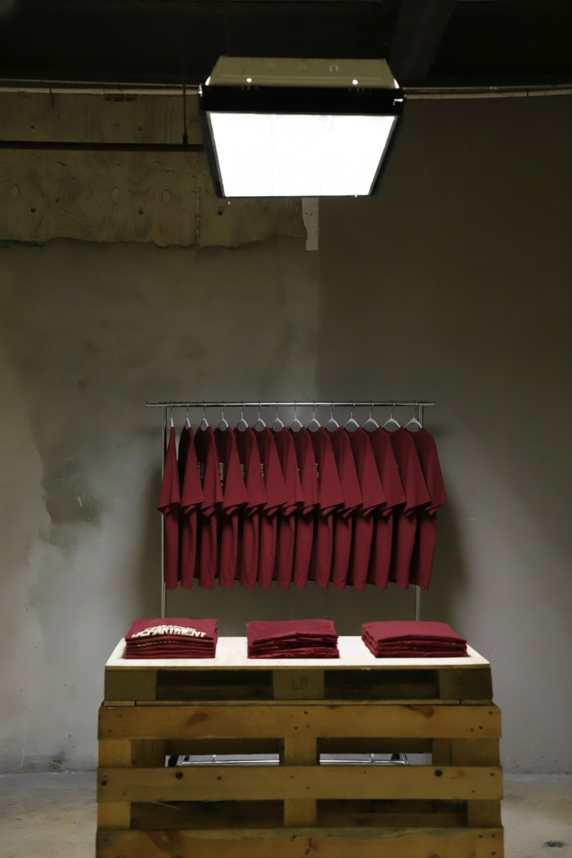 Velvet Tee (Burgundy Cream)