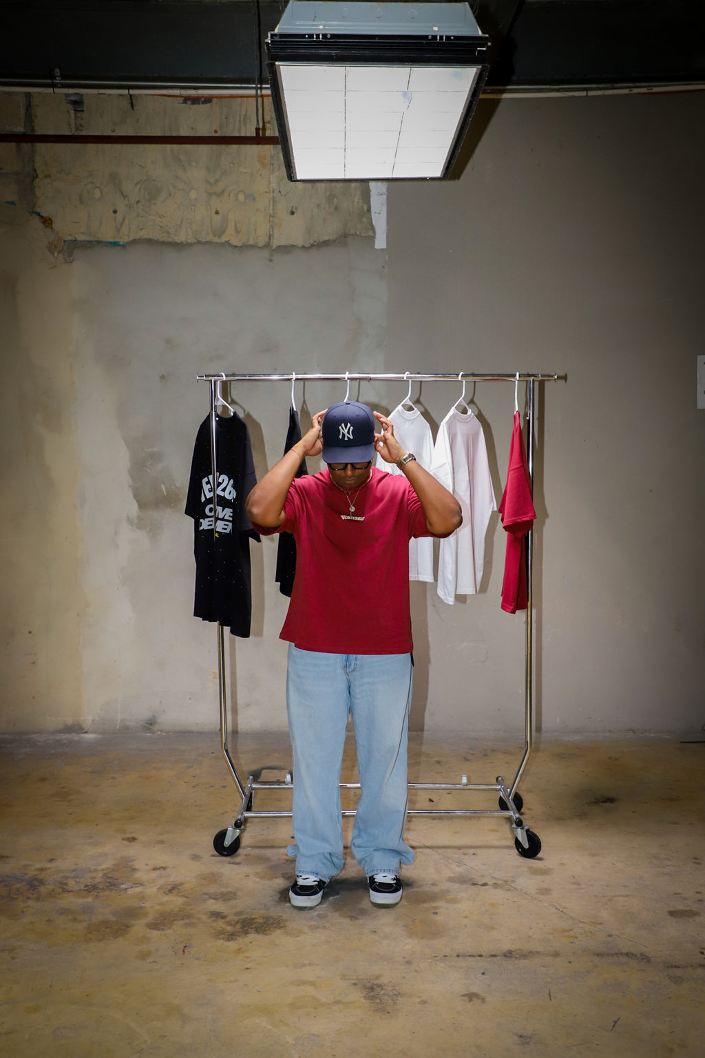 Velvet Tee (Burgundy Cream)