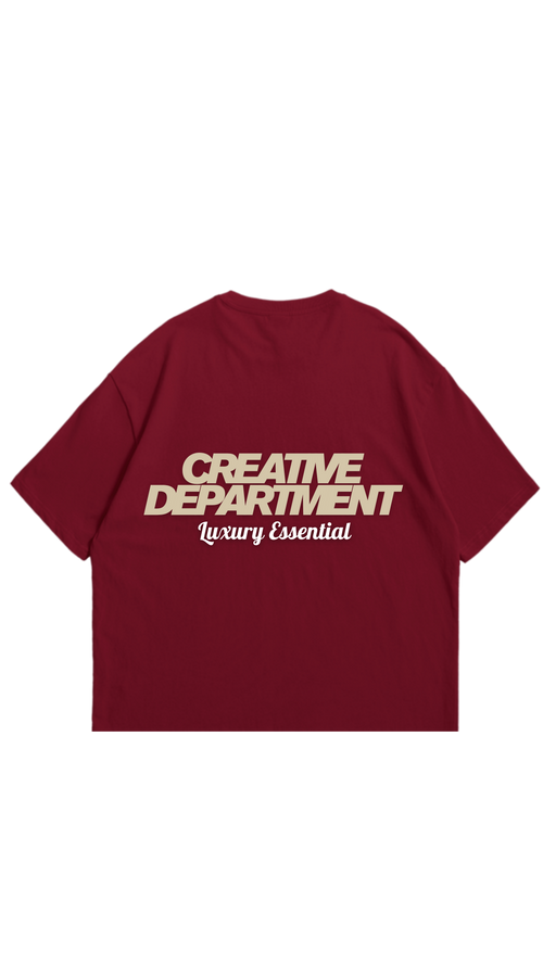 Velvet Tee (Burgundy Cream)